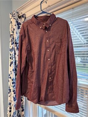 Goodfellow & Co Men's Button-Down Shirt - Burgundy Heather